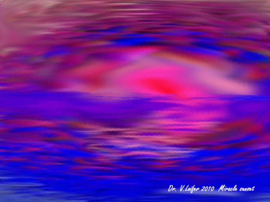 Miracle sunset . Digital Art by Dr Loifer Vladimir