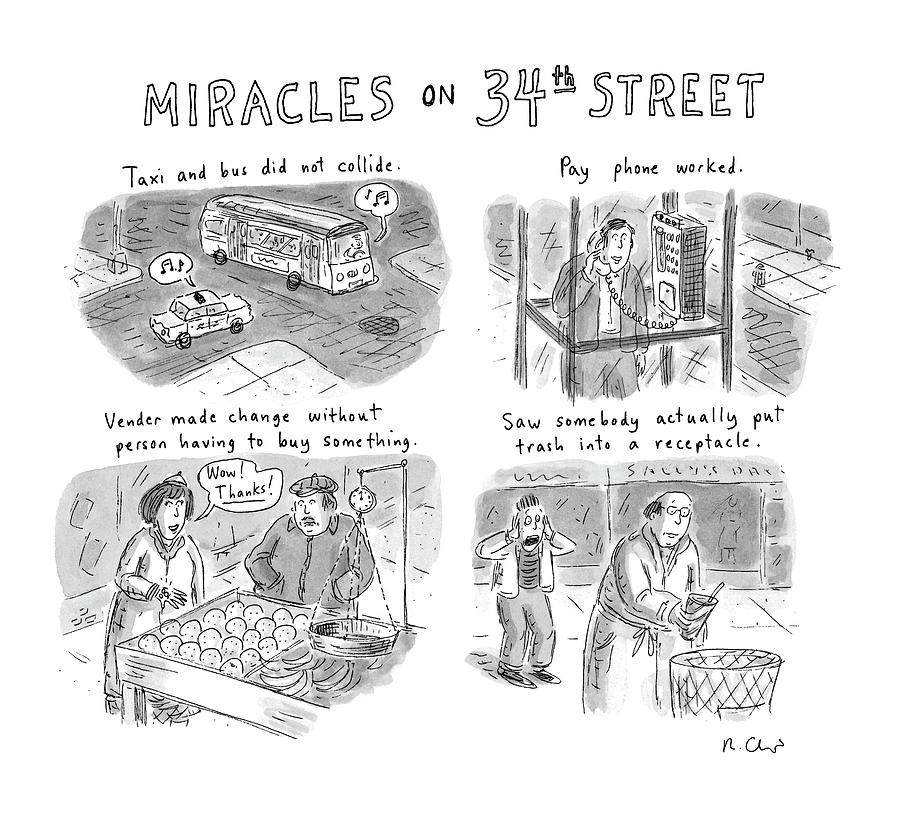 Miracles On 34th Street Drawing by Roz Chast