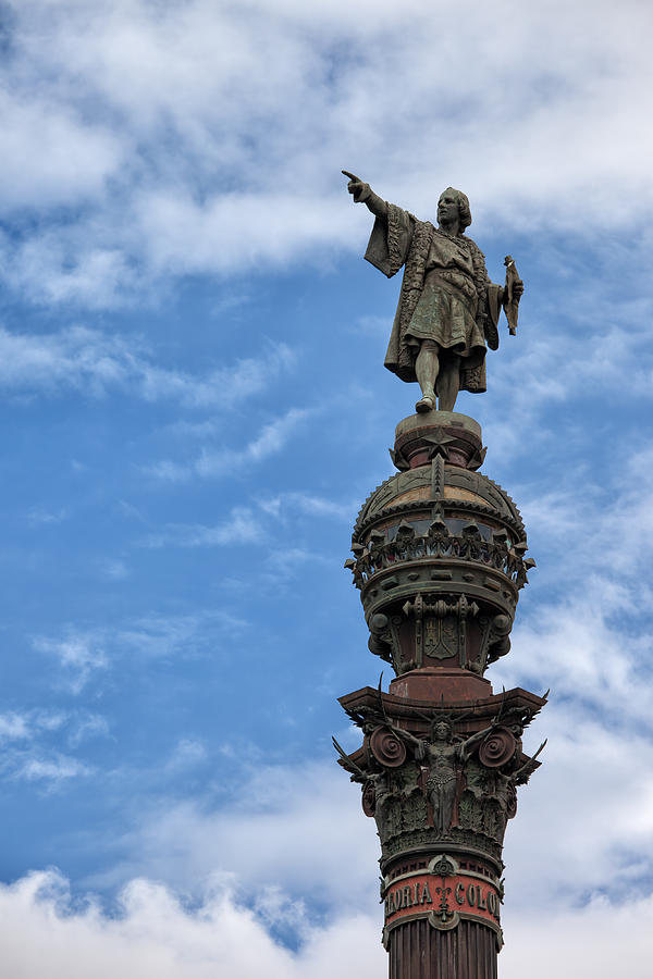 Columbus Photograph - Mirador de Colom in Barcelona by Artur Bogacki