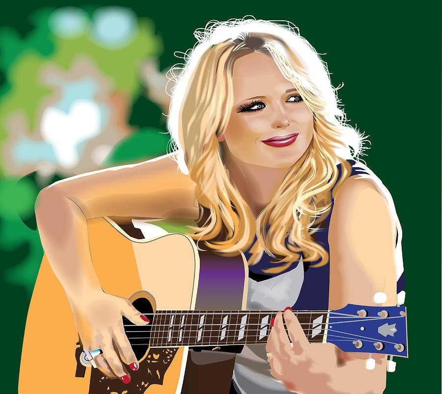 Miranda Lambert Portrait Digital Art by Robert Korhonen