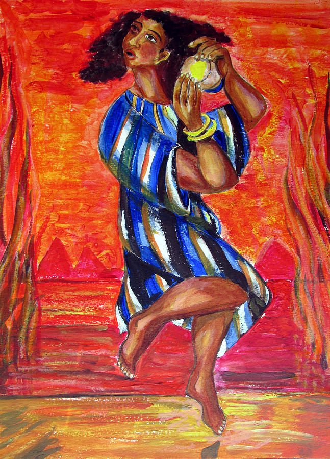 Miriam Dancing in Red Sea Painting by Sarah Hornsby