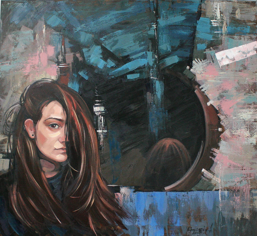 Portrait Painting - Mirror by Anastasija Kraineva