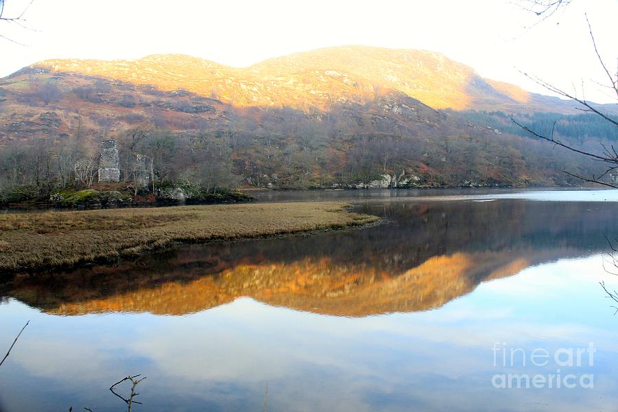 Mirror Image on Loch Lubhair Photograph by David Grant