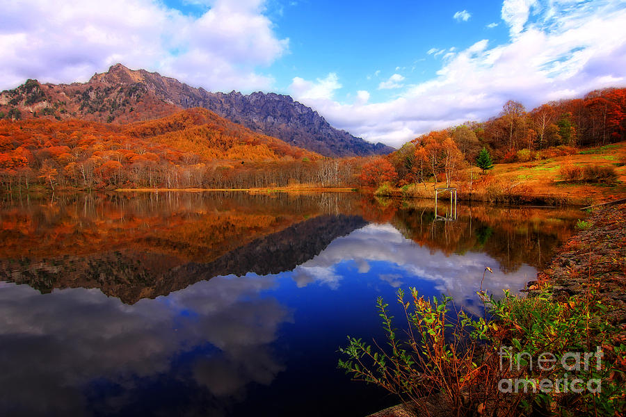 Mirror Lake Autumn Landscape Reflections on Water Photograph by Beverly Claire Kaiya