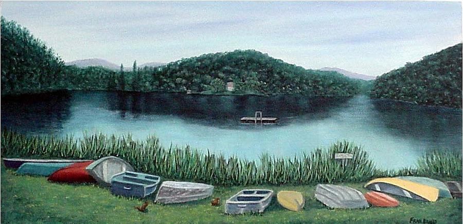 Mountain Painting - Mirror Lake by Fran Brooks