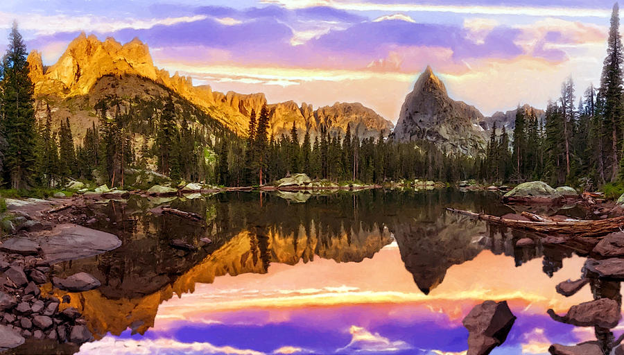 Yosemite National Park Painting - Mirror Lake Yosemite National Park by Bob and Nadine Johnston
