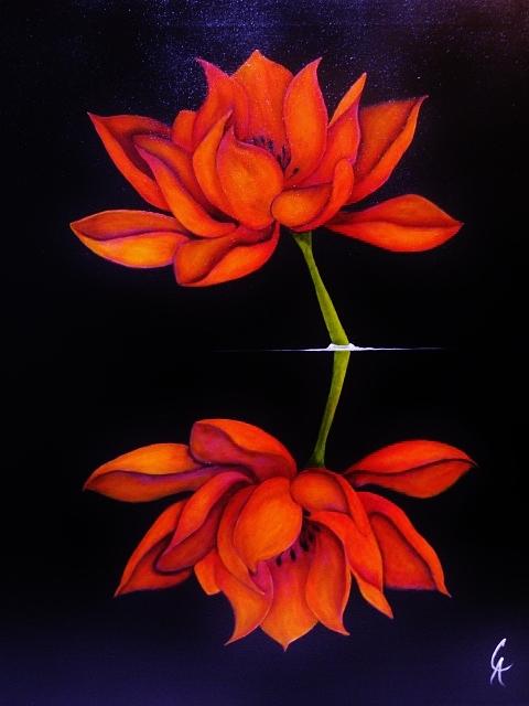 Lily Painting - Mirror Mirror by Carol Avants