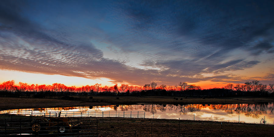 Mirrored Sunset  Photograph by Brett Engle