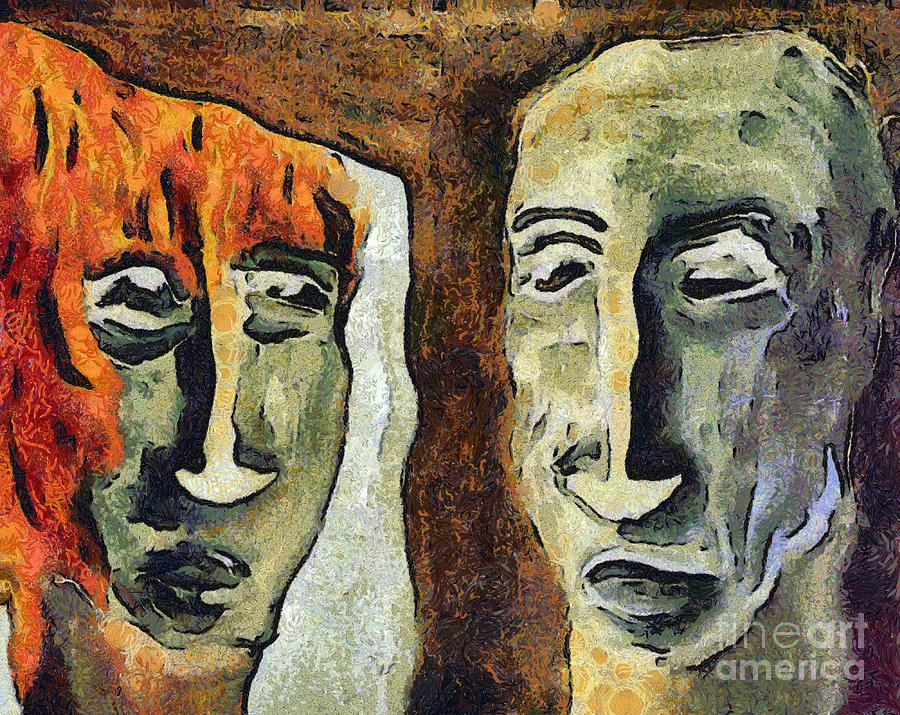 Abstract Mixed Media - Mirroring - Retrospect by Michal Boubin