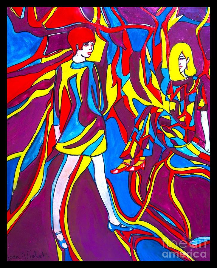 Miss 1966 Poster Design Painting by Joan-Violet Stretch