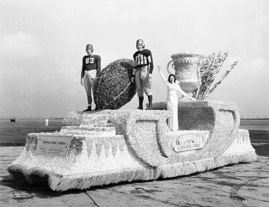 Miss America Sugar Bowl Float Photograph by Underwood Archives