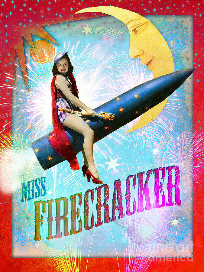 Space Digital Art - Miss Fire Cracker by MGL Meiklejohn Graphics Licensing