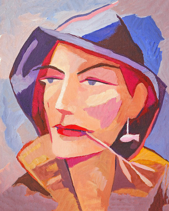 Portrait Painting - Miss Fisherman by Lutz Baar