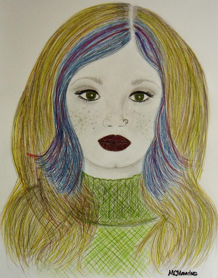 Miss Independent Drawing by Celeste Manning