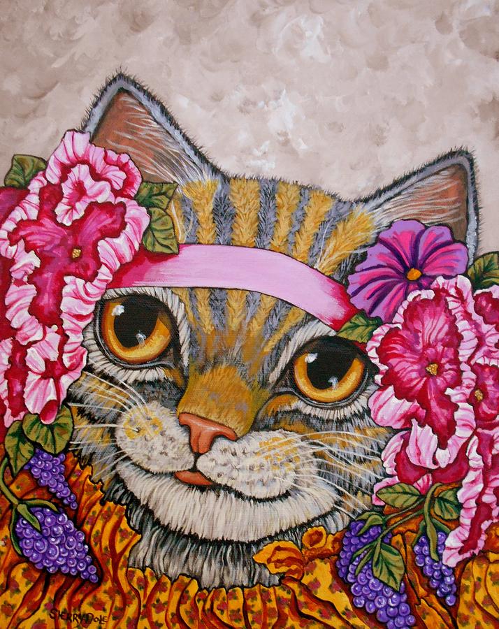 Miss Kitty Painting by Sherry Dole