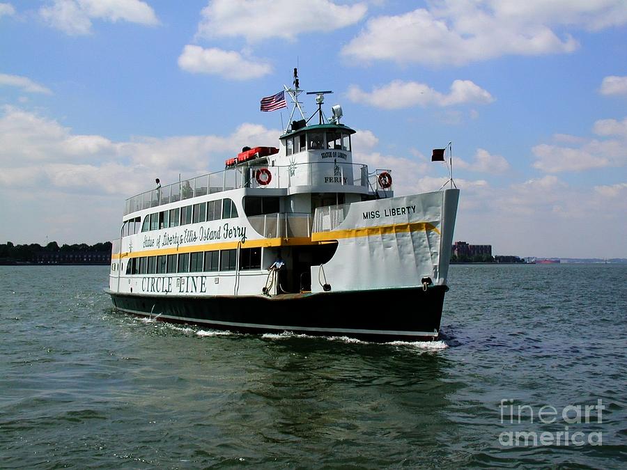 Statue Of Liberty Photograph - Miss Liberty - Circle Line Ferry by Tap On Photo