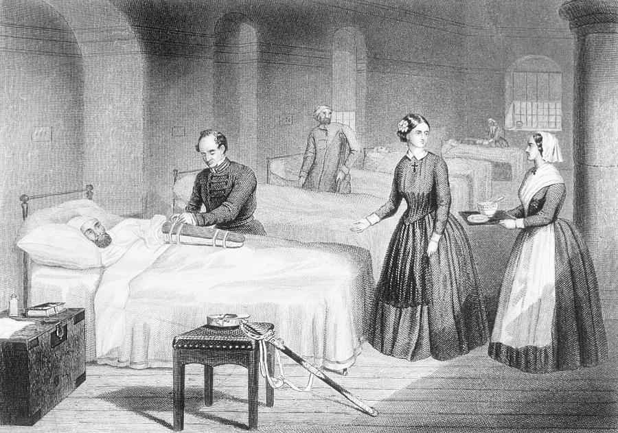 Florence Drawing - Miss Nightingale In The Hospital by Robert Neal Hind