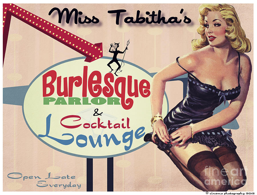 Cocktail Painting - Miss Tabithas Burlesque Parlor by Cinema Photography