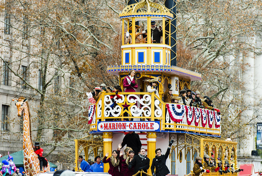 Miss USA on Marion-Carole Showboat Float at Macys Thanksgiving Day Parade Photograph by David Oppenheimer