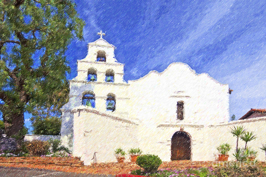 Mission Basilica San Diego de Alcala USA Digital Art by Liz Leyden