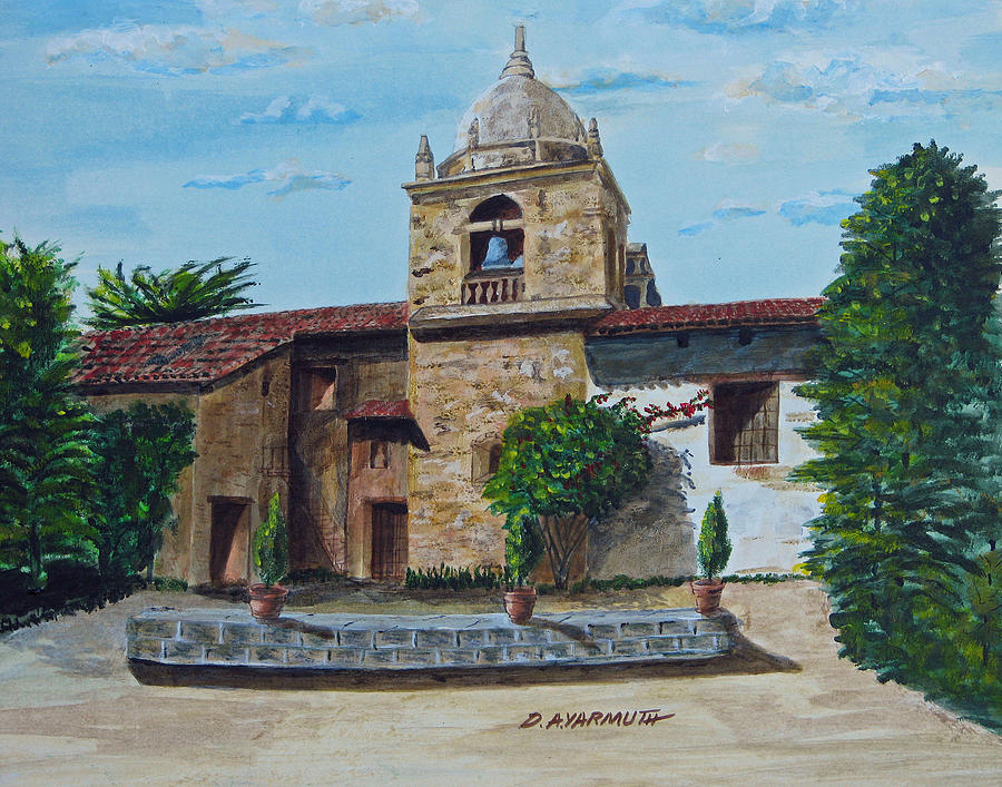 Mission Bell tower Painting by Dale Yarmuth