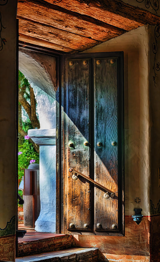 San Diego Photograph - Mission Door by Joan Carroll