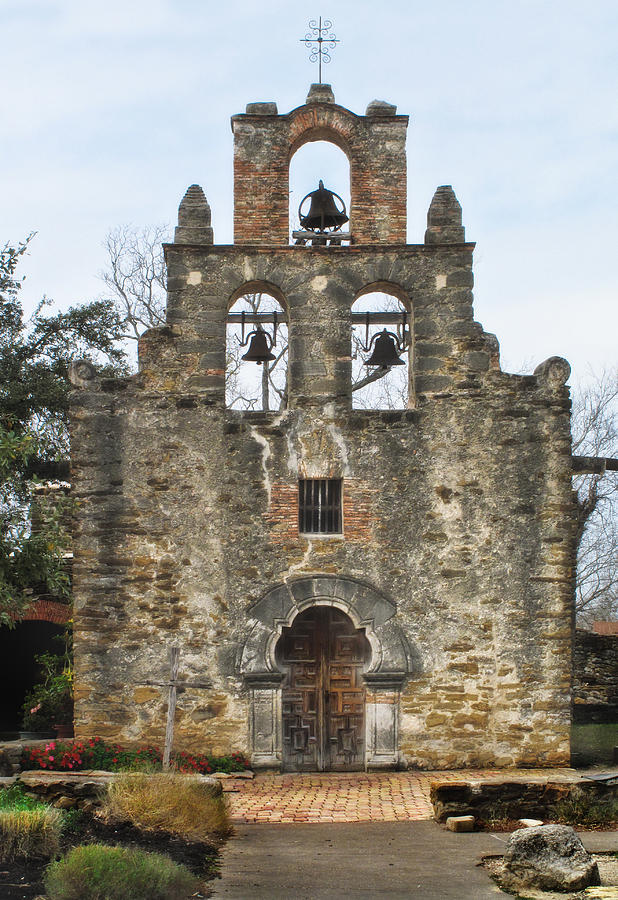 San Antonio Photograph - Mission Espada Chapel  by David and Carol Kelly