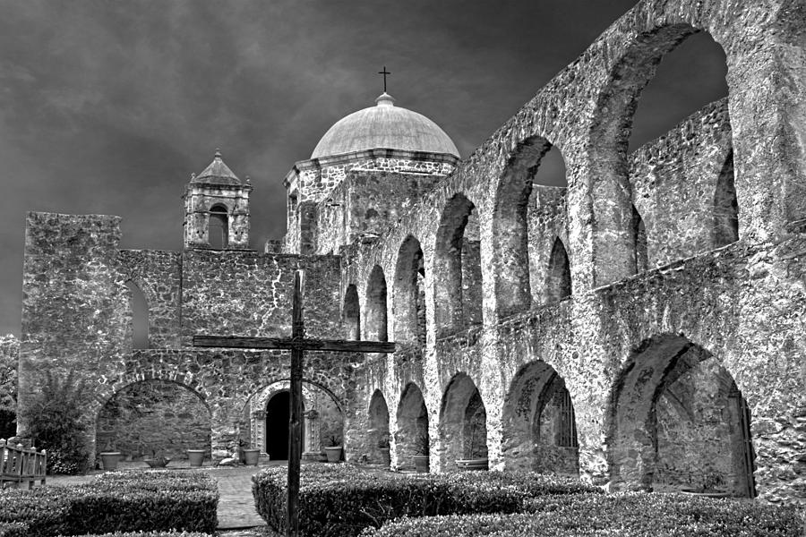 Mission San Jose Arches BW Photograph by Jemmy Archer