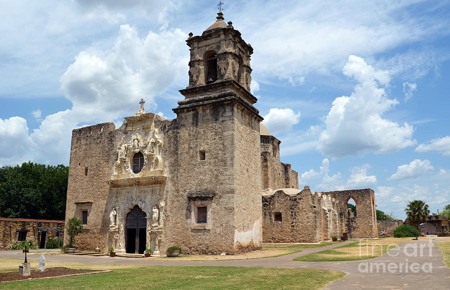 Mission San Jose Front Entrance in San Antonio Missions National Historical Park Photograph by Shawn OBrien