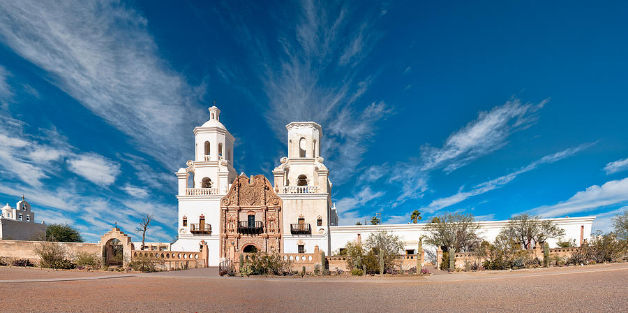 Mission San Xavier del Bac panorama Photograph by Dan McManus