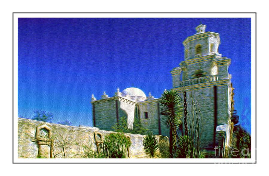 Mission San Xavier del Bac Ver 3 Photograph by Larry Mulvehill