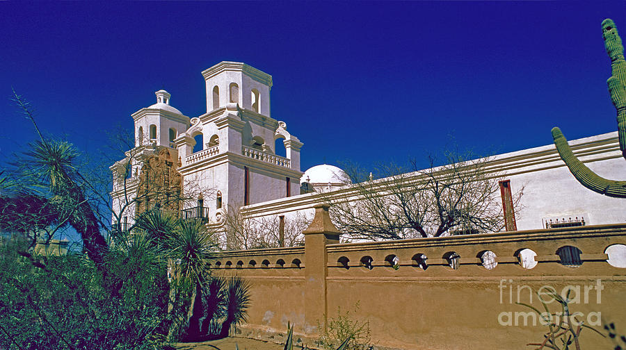 Mission San Xavier del Bac Ver 4 Photograph by Larry Mulvehill