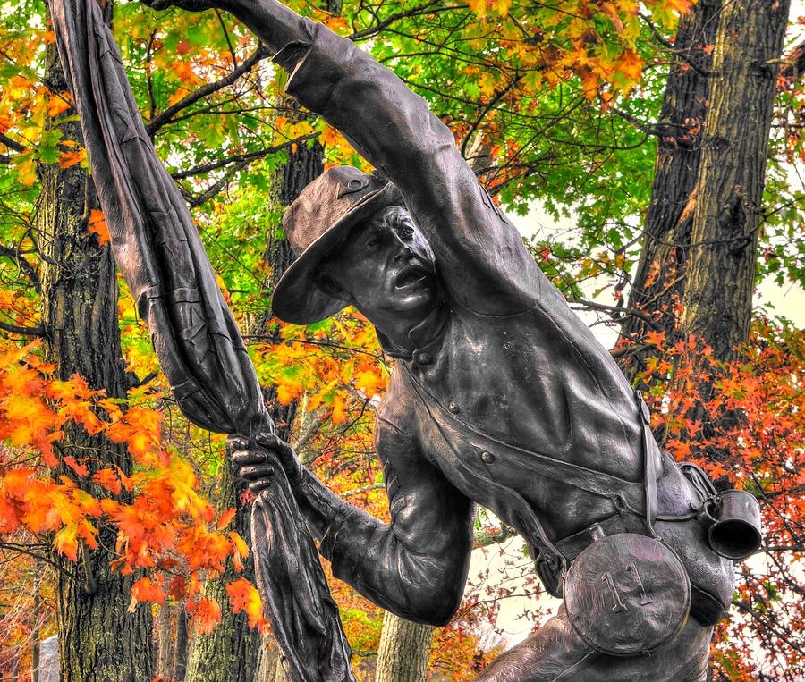 Mississippi at Gettysburg - 11th MS Infantry Regiment Mc Millan Woods - Start of Picketts Charge Photograph by Michael Mazaika