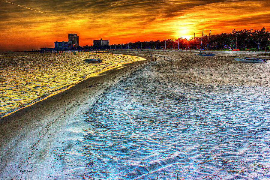 Beach - Coastal - Sunset - Mississippi Gold Photograph by Barry Jones