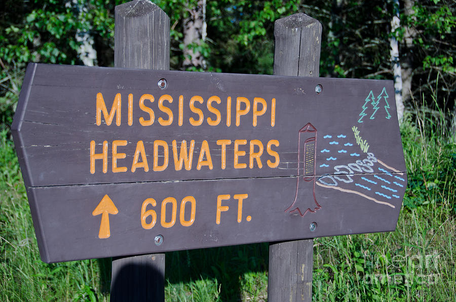 Mississippi Headwaters Sign Photograph by Cassie Marie Photography