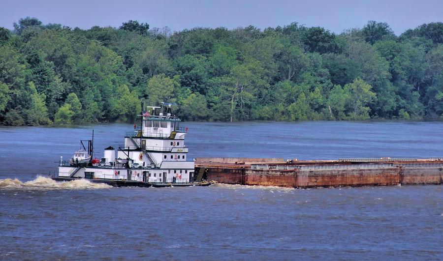 Mississippi River Barge Photograph By Dan Sproul