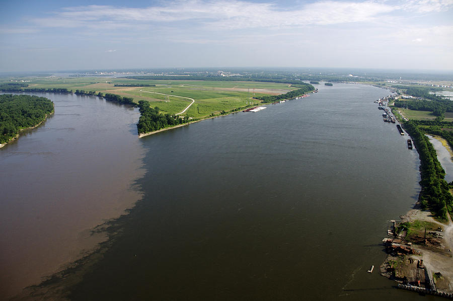 Mississippi River Meets Missouri River Byron Jorjorian 