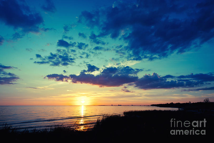 Sunset Photograph - Mississippi Sound Sunset by Joan McCool