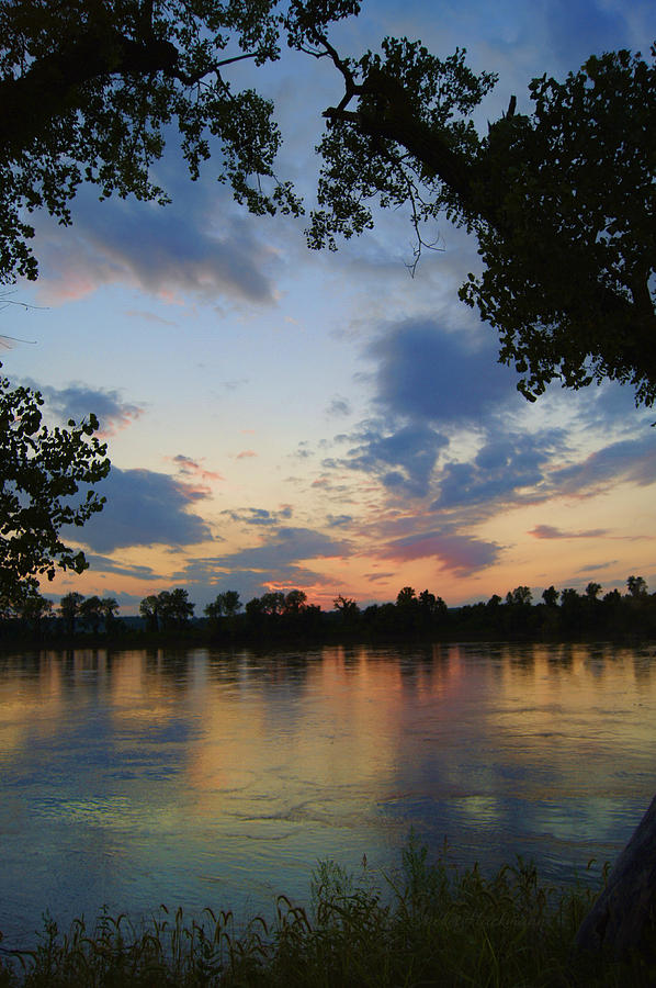 Sunset Photograph - Missouri River Glow by Cricket Hackmann