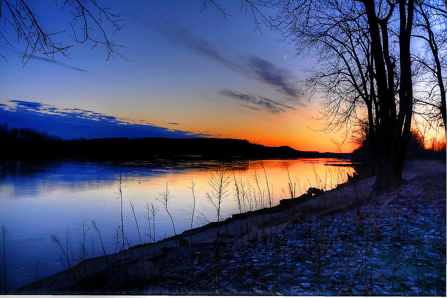 Missouri River Sunset Photograph by Jim Robertson