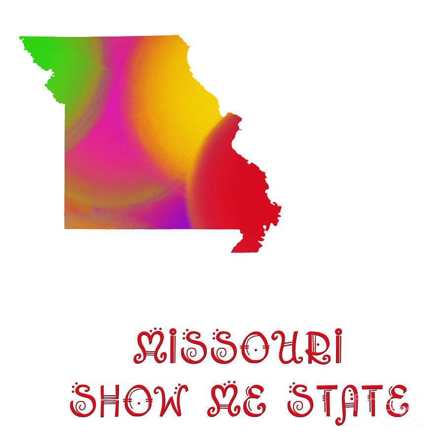 Missouri State Map Collection 2 Digital Art by Andee Design