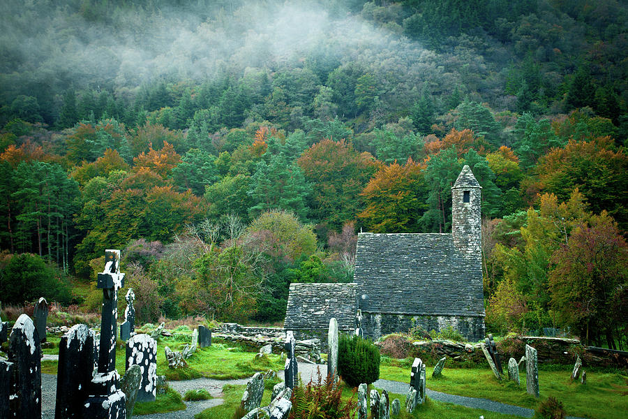 Mist Lifting On Glendalough Photograph by Dave G Kelly