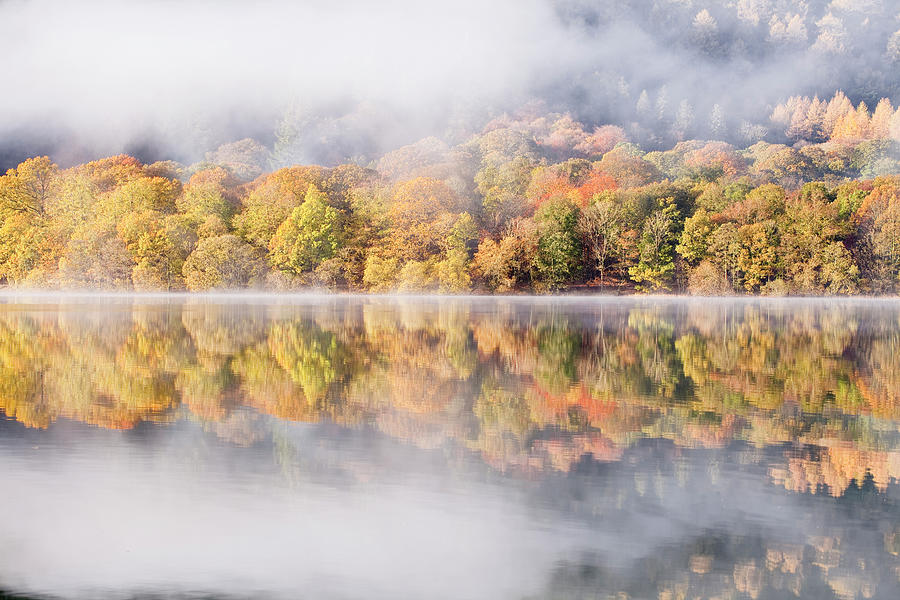 Mist On Loweswater In The Lake District Photograph by Julian Elliott Photography