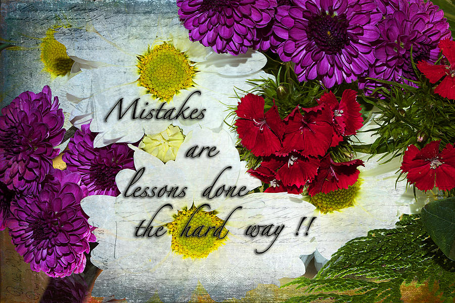 Mistakes Are Lessons Photograph by Phyllis Denton