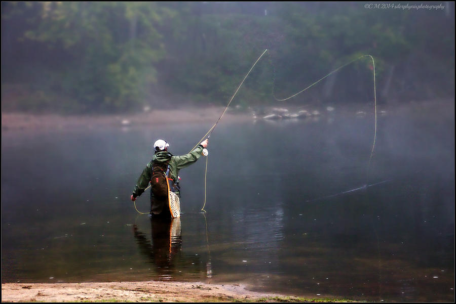 Fly Fishing Photograph - Misted Fly Fishing by Catherine Melvin