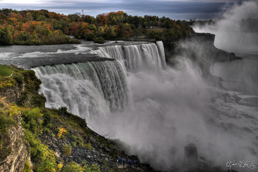 Misty Autumn at Niagara Falls v9 Photograph by Michael Frank Jr