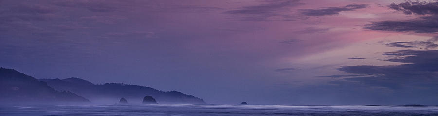 Sunset Photograph - Misty Cannon Beach by Andrew Soundarajan