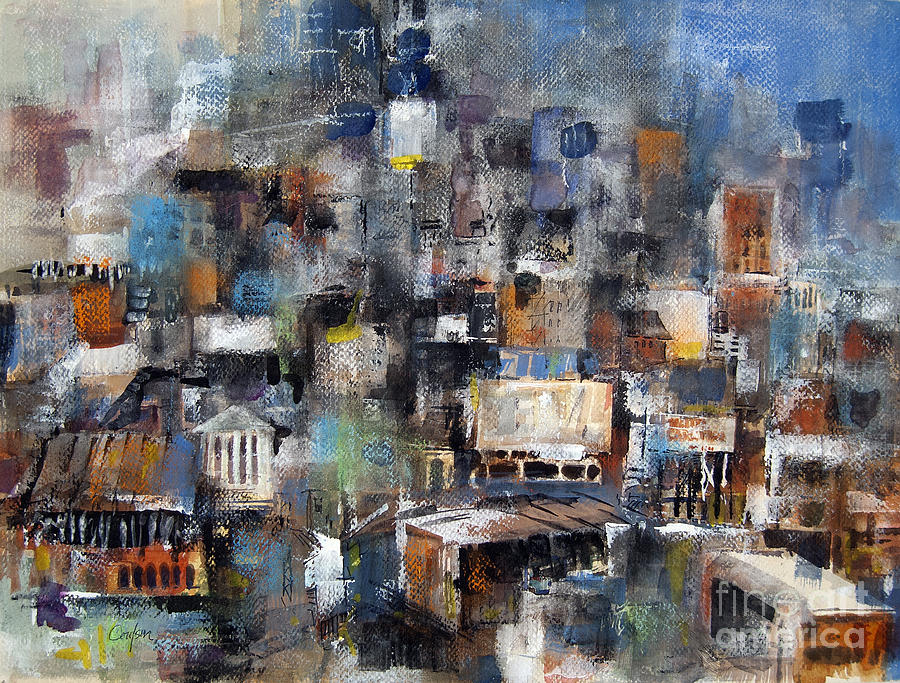 Misty City Painting by Anthony Coulson - Fine Art America