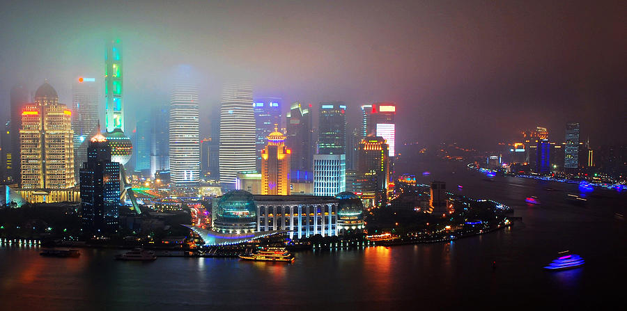 Misty City Photograph by Wei Fang