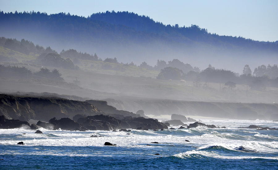 Misty Coast Photograph by AJ  Schibig